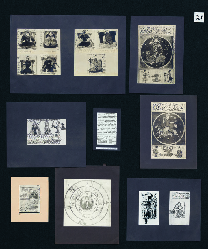 אבי וארבורג, אטלס מנמוזינה, 1929 (גרסה אחרונה) לוח (21) שחזור של רוברטו אורט ואקסל הייל, 2020. צלם: טוביאס ווטון © מכון וארבורג, לונדון, פלואיד